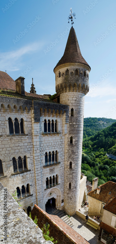 Fototapeta premium ROCAMADOUR Episcopal palace in Rocamadour