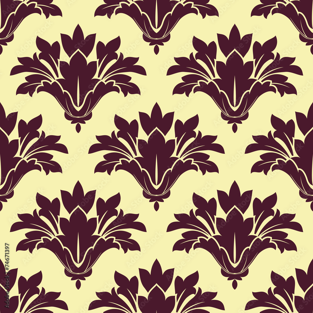 Purple cornflowers seamless pattern design Purple cornflowers seamless pattern design