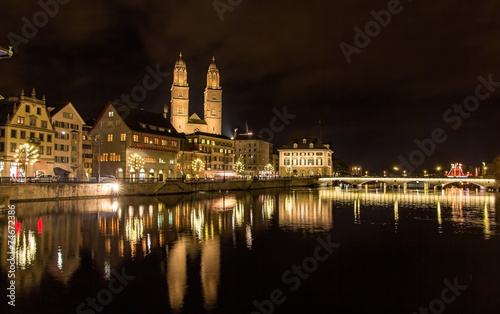 Grossmunster  a biggest church in Zurich  Switzerland