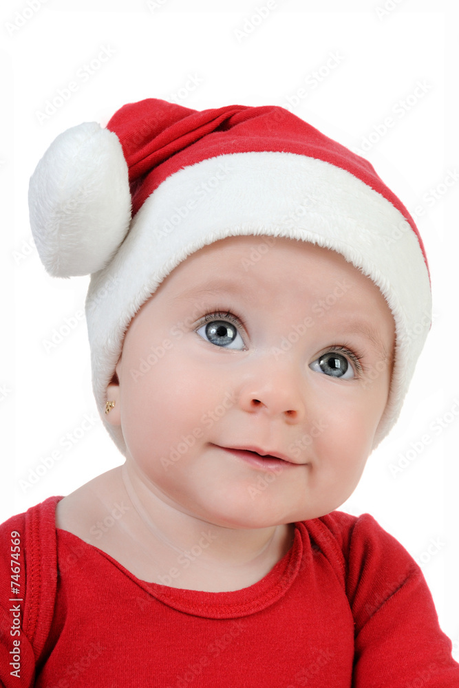 Very happy little girl in Santa Claus day Very happy little girl in Santa Claus day