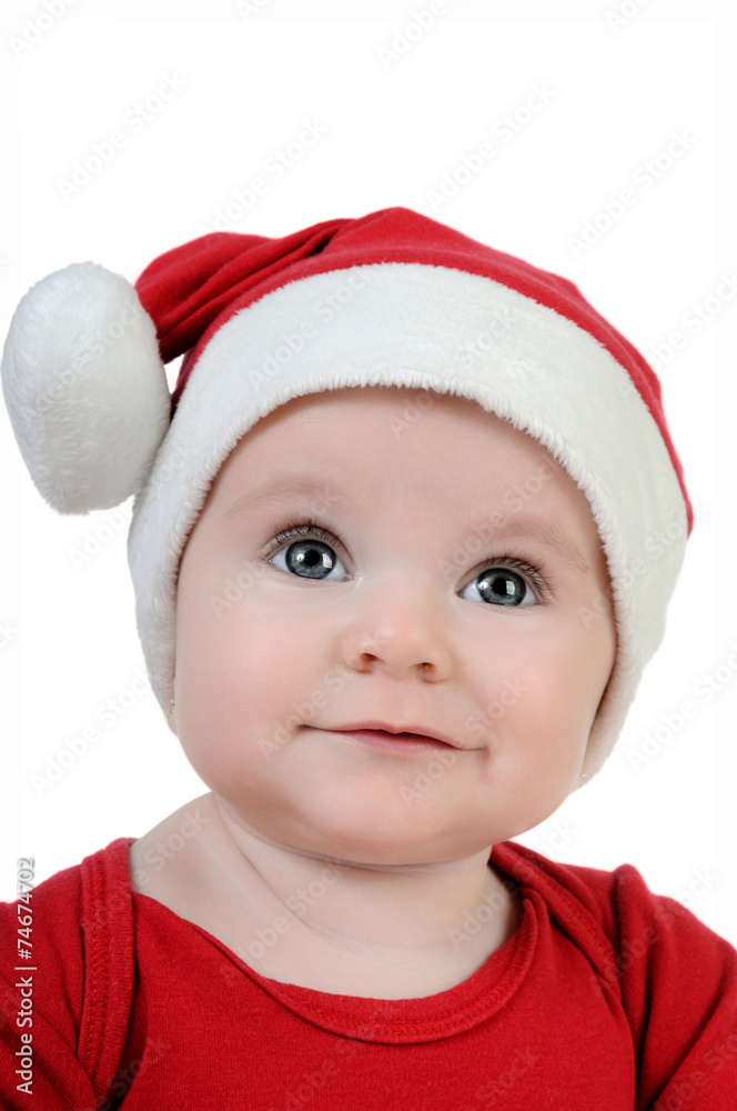 Very happy little girl in Santa Claus day Very happy little girl in Santa Claus day