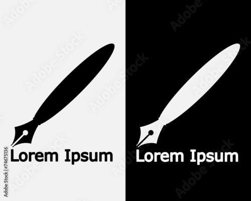 Black and white Fountain pen