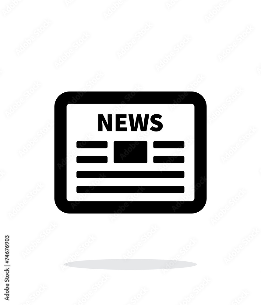 Newspaper iicon on white background. Newspaper iicon on white background.