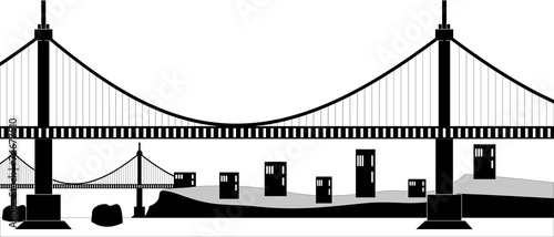 Suspension cable bridge