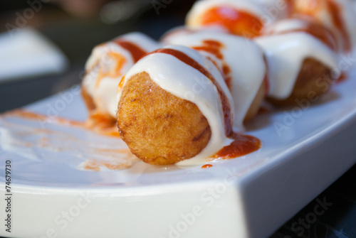 Patatas Bravas. Fried potatoes