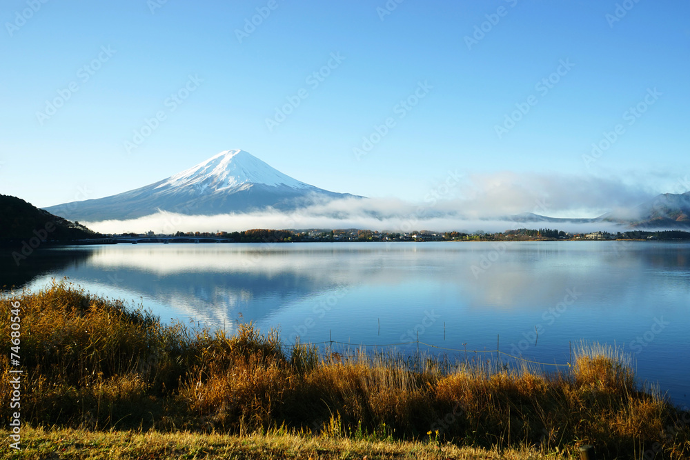 Mt. Fuji and lake