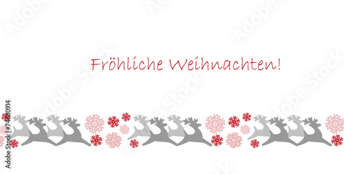 Rentierzug postkarte