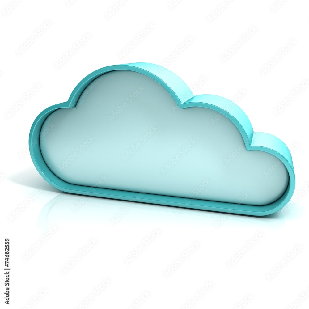 Cloud 3d computer icon isolated Cloud 3d computer icon isolated