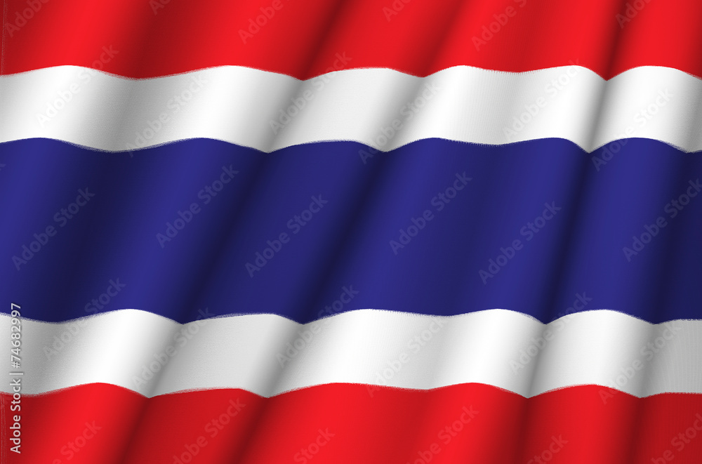 Fototapeta premium Fabric Flag of Thailand