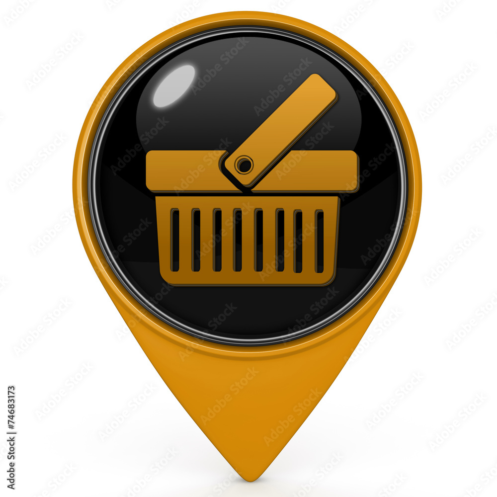 shopping cart pointer icon on white background shopping cart pointer icon on white background