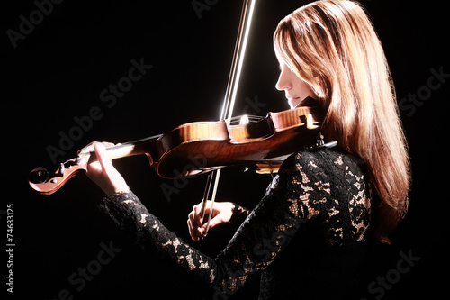 Tableau sur toile Violin player classical musician violinist