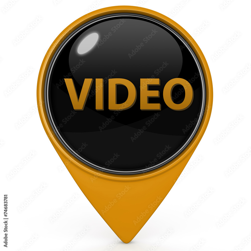 video pointer icon on white background video pointer icon on white background