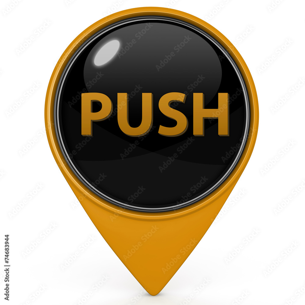 push pointer icon on white background push pointer icon on white background
