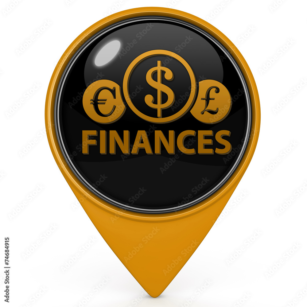 Fototapeta premium Finance pointer icon on white background