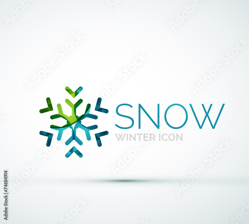 Christmas snowflake company logo design