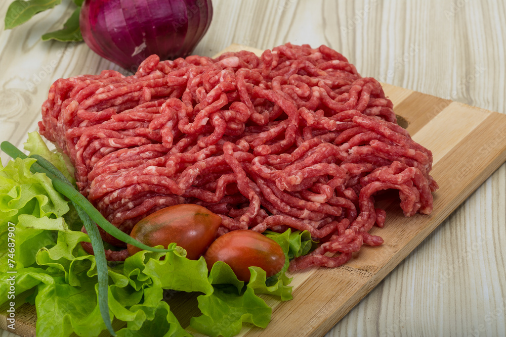 Raw minced beef Raw minced beef