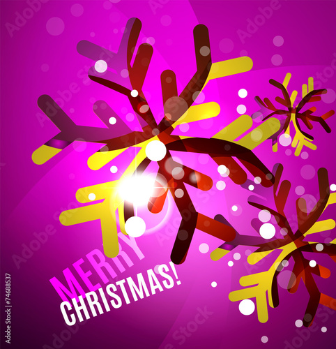 Colorful bright shiny Chrismas card