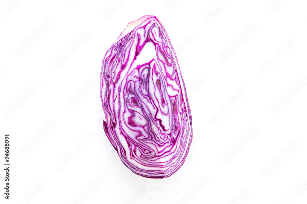 Fototapeta premium Rotkohl geschnitten