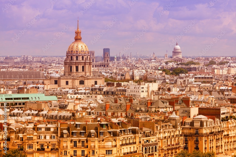 Paris, France. Filtered color tone.