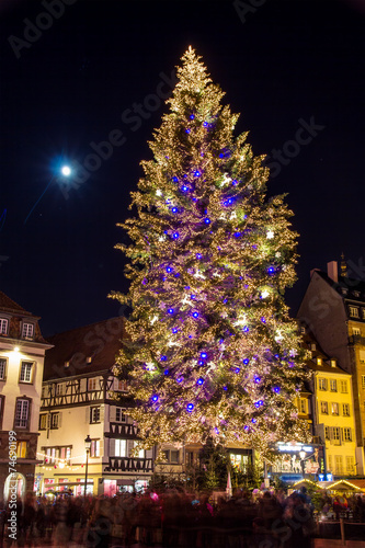 Christmas tree at Place Kleber in Strasbourg, France
