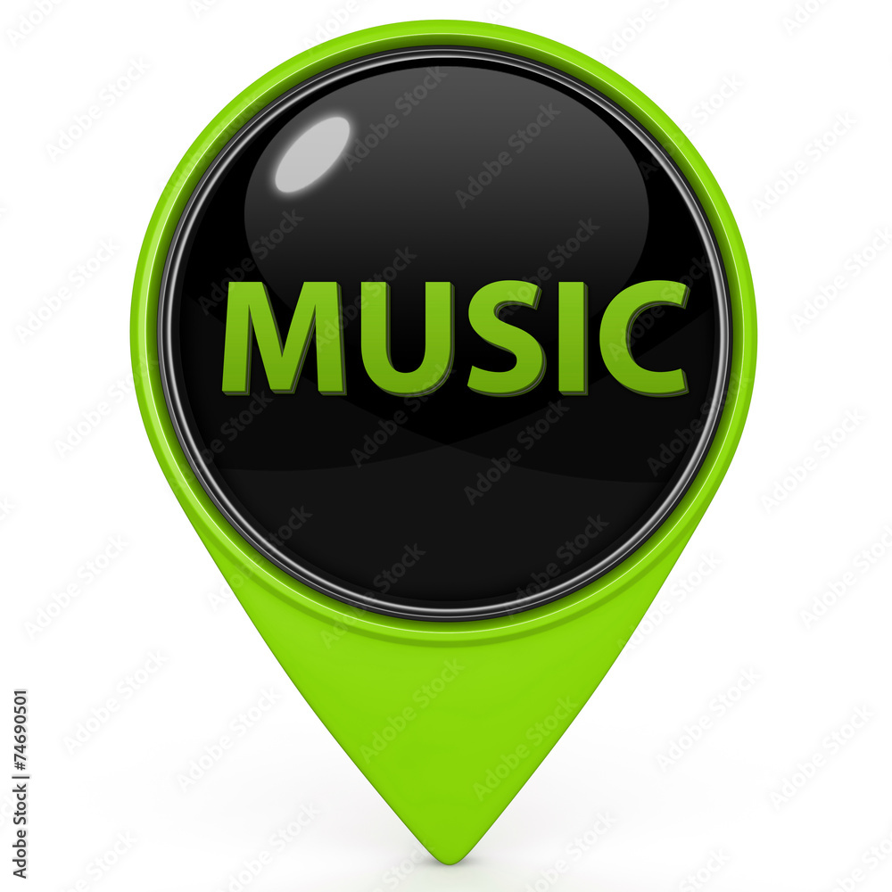 music pointer icon on white background music pointer icon on white background