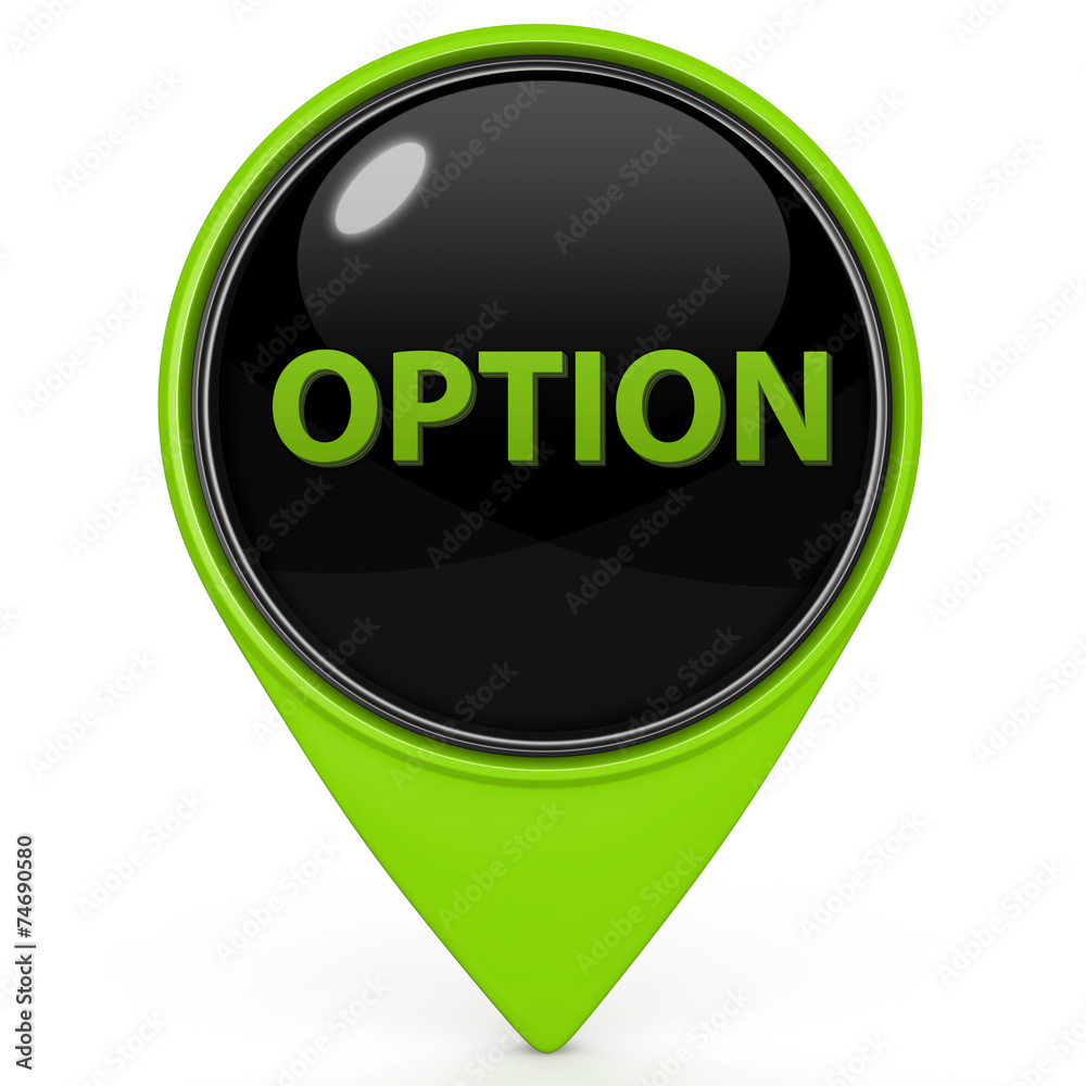 option pointer icon on white background option pointer icon on white background