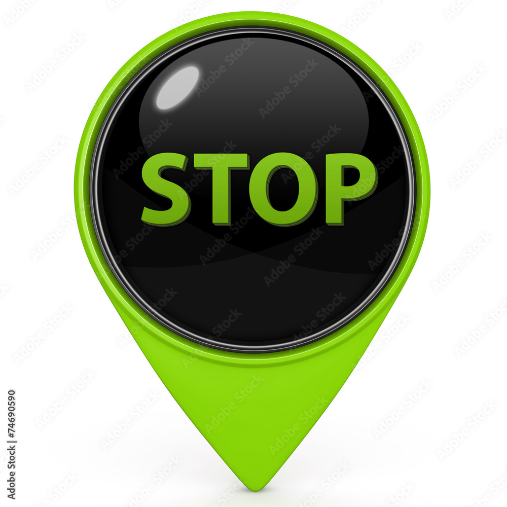 stop pointer icon on white background stop pointer icon on white background