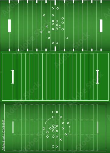 Set of american football field background eps10 vector