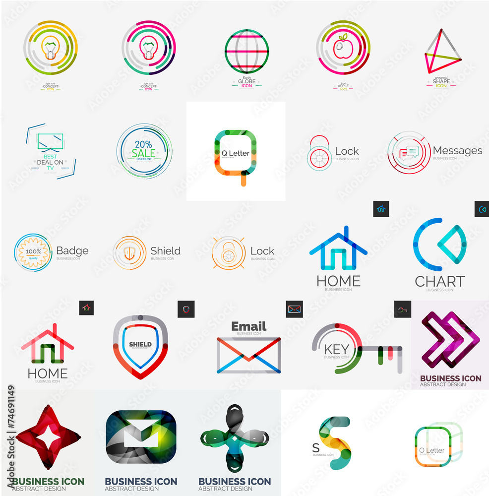Collection of abstract universal logos
