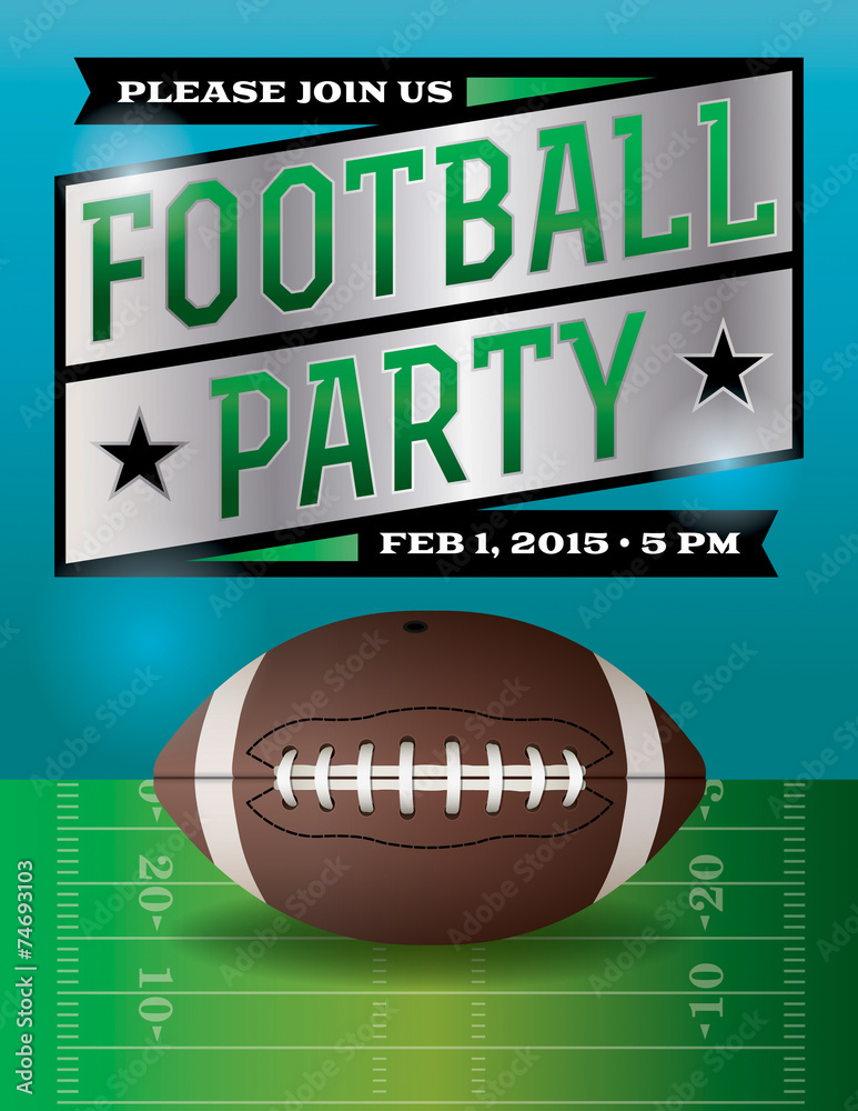 American Football Party Illustration American Football Party Illustration