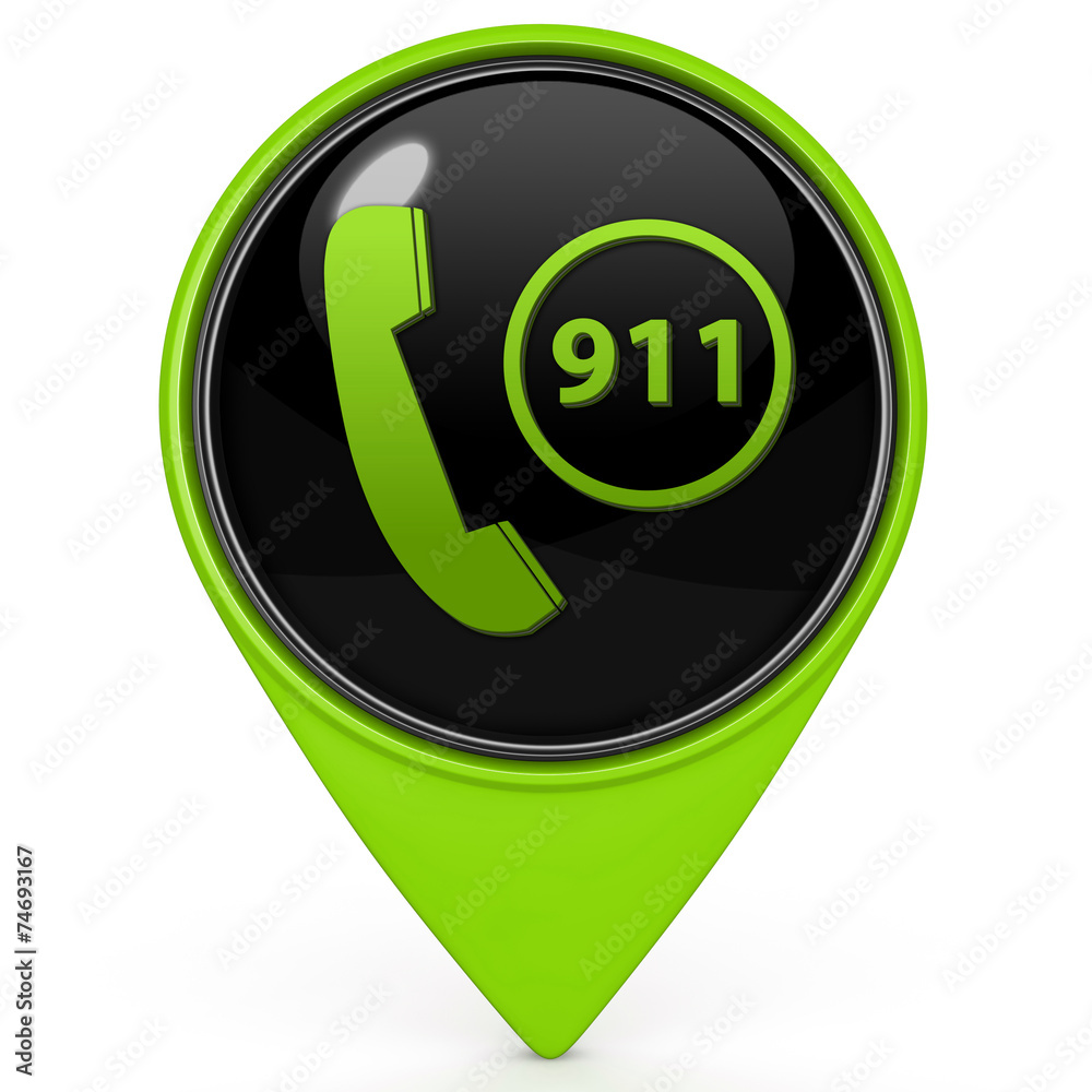 Emergency pointer icon on white background