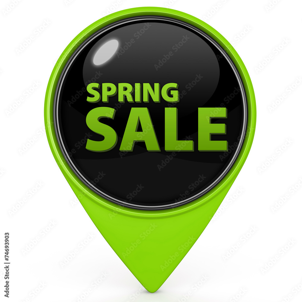 Spring sale pointer icon on white background Spring sale pointer icon on white background