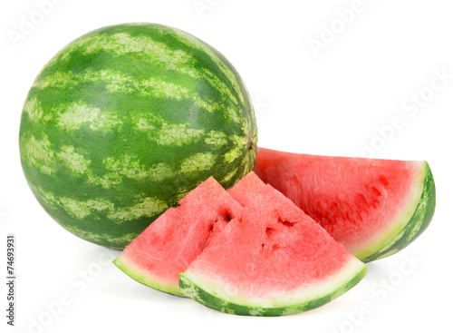 Juicy watermelon isolated on white