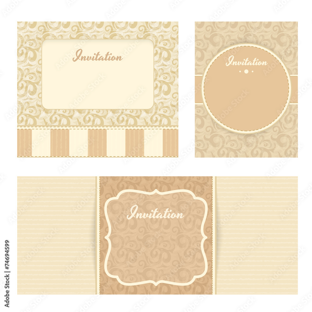 Invitation cards set Invitation cards set