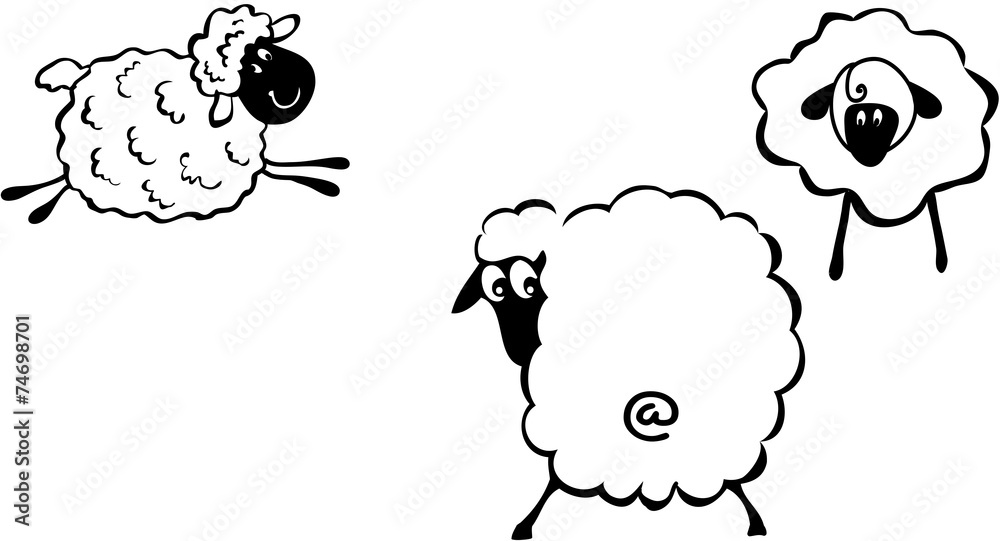 Obraz premium Cartoon Sheep