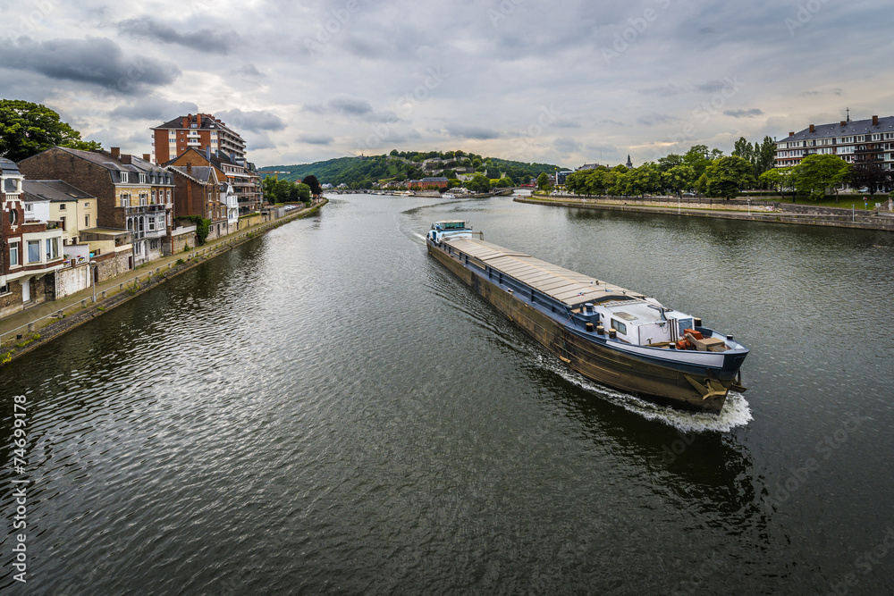 Fototapeta premium River Meuse through Namur, Belgium
