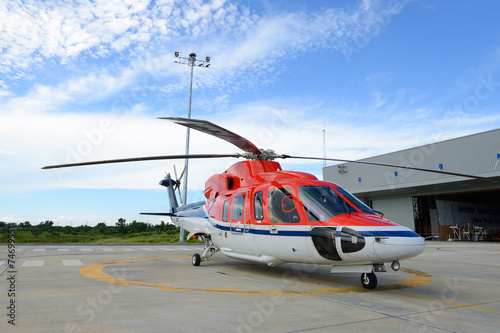 offshore helicopter park at the apron