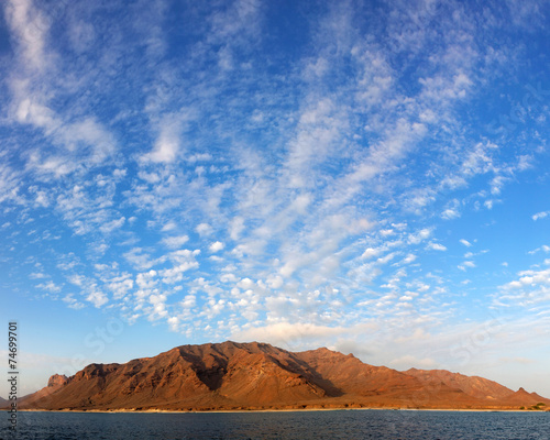 Panoramic view of Santa Luzia volcanic island, Cape Verde photo