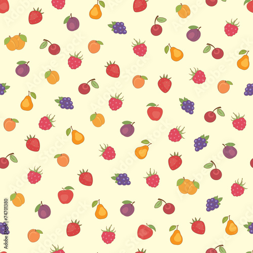Fototapeta Naklejka Na Ścianę i Meble -  Fruit seamless pattern