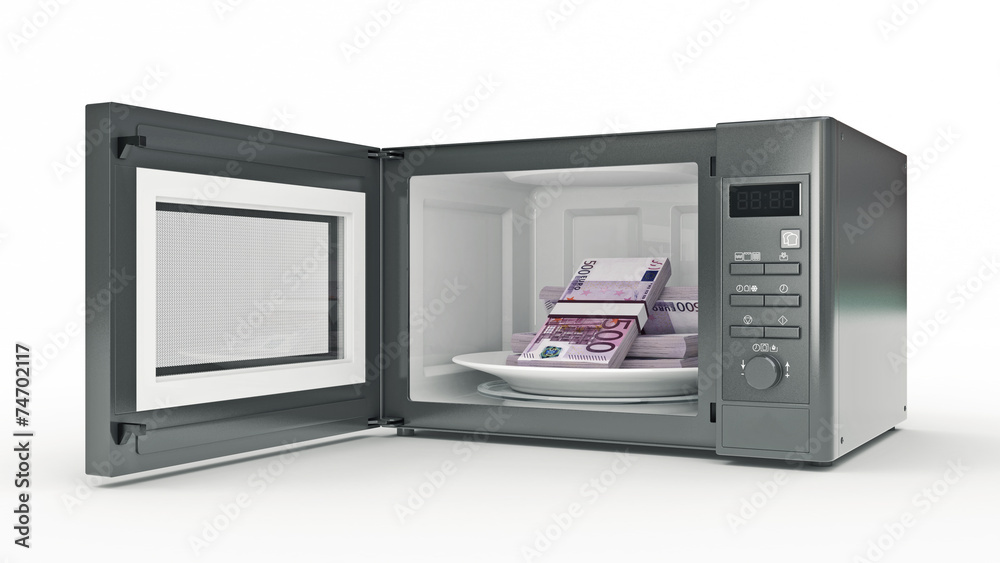 Obraz premium microwave with money