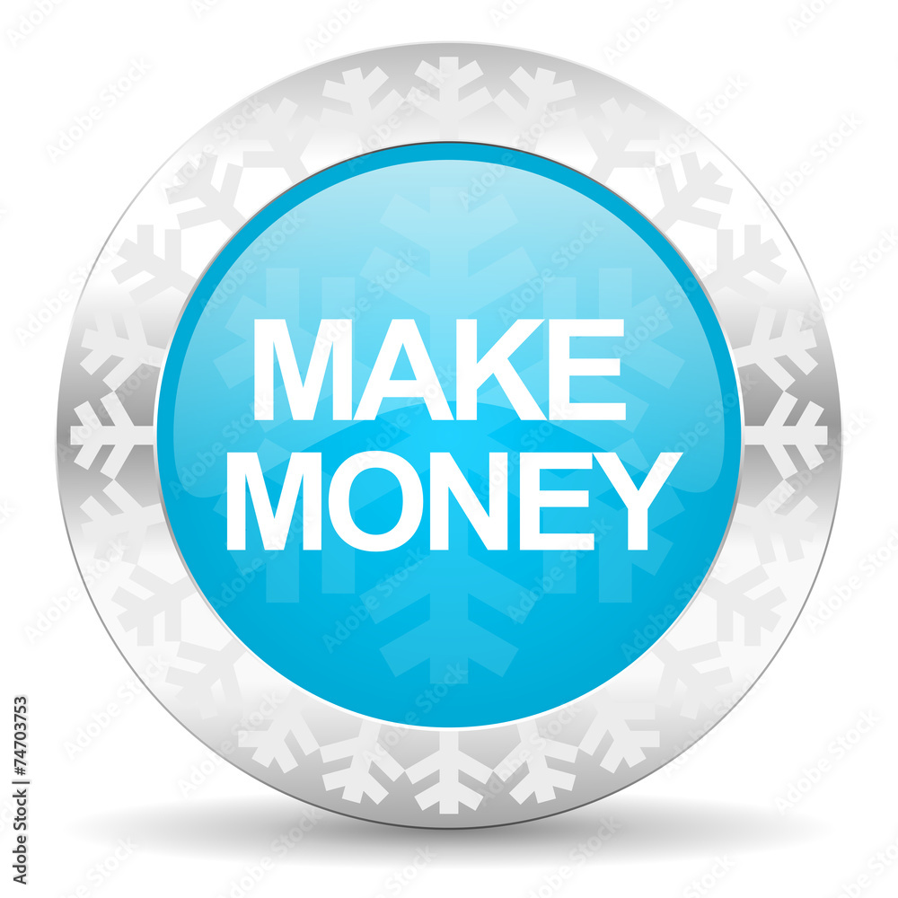 make money icon, christmas button make money icon, christmas button