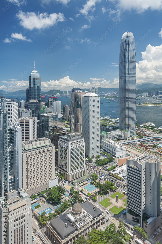 Obraz premium Aerial View of Hong Kong City