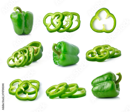 Tela green pepper isolated on white