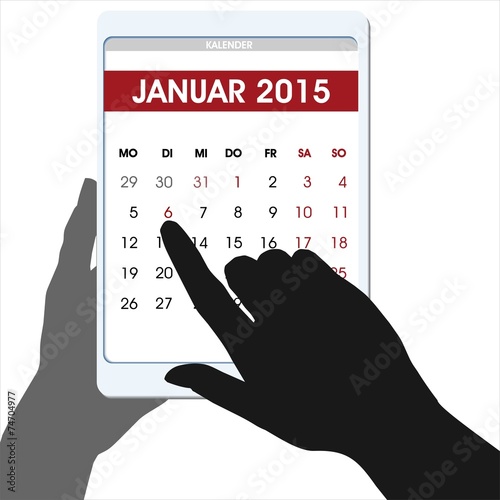 Heilige Drei Könige Hände digitaler Table-Kalender