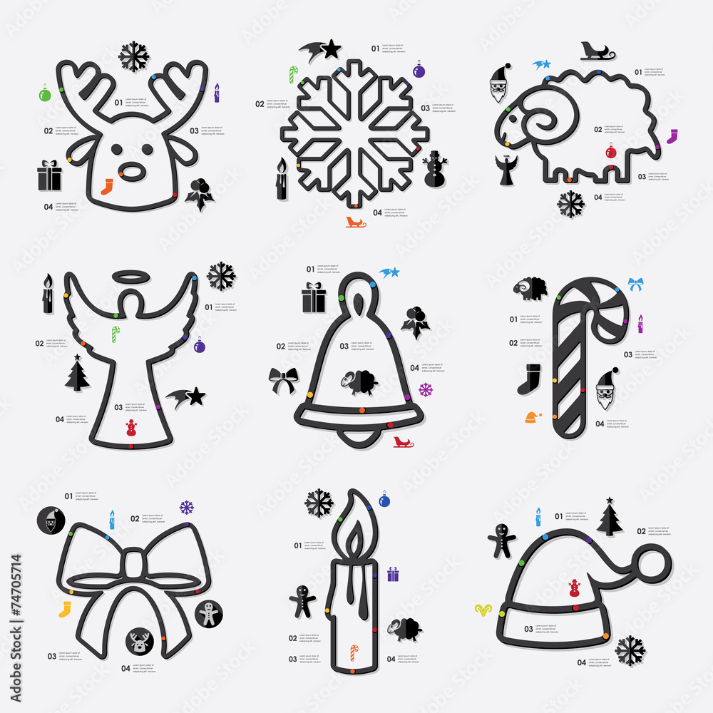 Fototapeta premium Christmas infographic