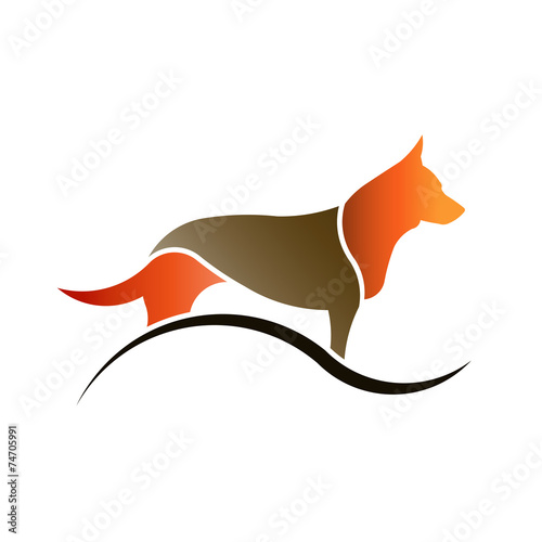 Pet Dog with swoosh logo