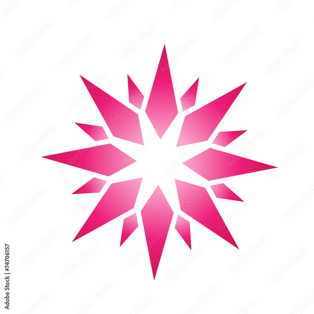 Lotus pink flower logo Lotus pink flower logo