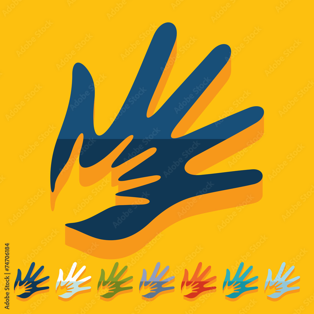 Obraz premium Flat design: hand