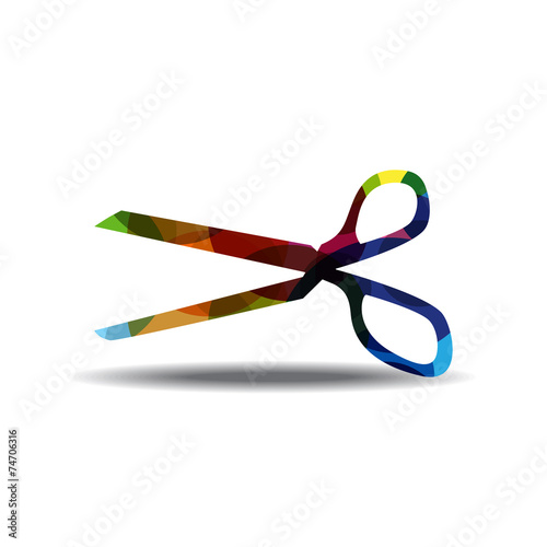 Scissor Sign Colorful Vector Icon Design