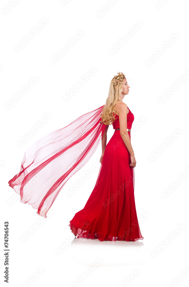 Woman in fashion clothing isolated on white Woman in fashion clothing isolated on white